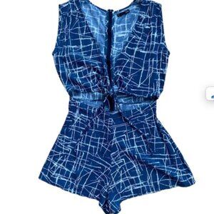 Stylish Blue Patterned Jumpsuit